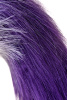 Анальная втулка TOYFA Metall с бело-фиолетовым хвостом, металл, серебристый, 45 см, Ø 2,7 см, 110г